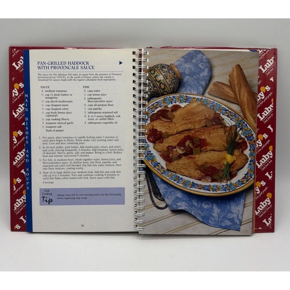Luby's Cafeteria 50th Anniversary Recipe Collection Cookbook Hardcover 1996.